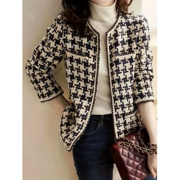 Plaid Pattern Jacket...