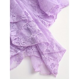 Elegant Off-Shoulder Lace Dress with Ruffle Hem and Bow Detail - Pink Floral Pattern, Sleeveless Summer Dress for Women, Perfect for Casual or Formal Occasions, Formal Attire | Offshoulder Dress | Lace Fabric