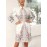 Women's Bohemian Floral Print Button-Front Closure, Machine Washable Vacation Outfit for Women, Formal Casual Events, Floral Print Blouse, Autumn Clothing, Nontransparent Fabric