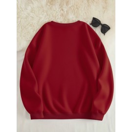Women'S Cozy Crew Neck Sweatshirt with Vibrant Fox & Floral Print - Casual Long Sleeve Pullover for Fall & Winter, Soft Polyester Blend, Machine Washable, Allseason Apparel | Vibrant Print Top | Polyester Blend, Fox Sweatshirt