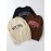 3pcs Letter Print Pullover Sweatshirt, Autumn and Winter Casual Long Sleeve Crew Neck Sweater for Women