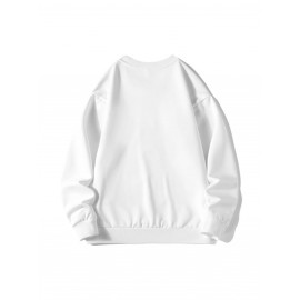 Women's HUSTLE Graphic Crew Neck Sweatshirt - Long Sleeve Casual Pullover with Print, Pink Dripping Letters & Money Motif, Cozy Fall Winter Streetwear, Machine Washable, Winter Apparel, Bold Design, Relaxed Fit