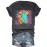 Women'S Halloween Graphic T-Shirt - Spooky Floral Print with Pink Checkered Background, Casual Short Sleeve Round Neck Tee for Casual Attire & Halloween Parties, Halloween Clothes, Festive Party Attire, Vibrant Print Top, Relaxed Fit Shirt