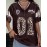 [Leopard Print T-Shirt] Trendy Leopard Print T-Shirt for Women - Brown & Black Animal Graphic Tee, Soft Everyday Casual Top for Parties, Outfits, All-Season Fashion | Comfortable Fit, Stylish Blouse, Breathable Material