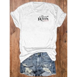 Casual Bird Lover's Printed Crew Neck T-Shirt - Women's Short Sleeve Top - Women's Clothing