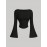 [3pcs Ruffle Blouses] 3pcs Women's Long Sleeve Ruffle Detail Blouses - Crew Neck Button-Up T-Shirts in Black, Burgundy & White | Fall/Winter Casual Wear | Glossy Texture