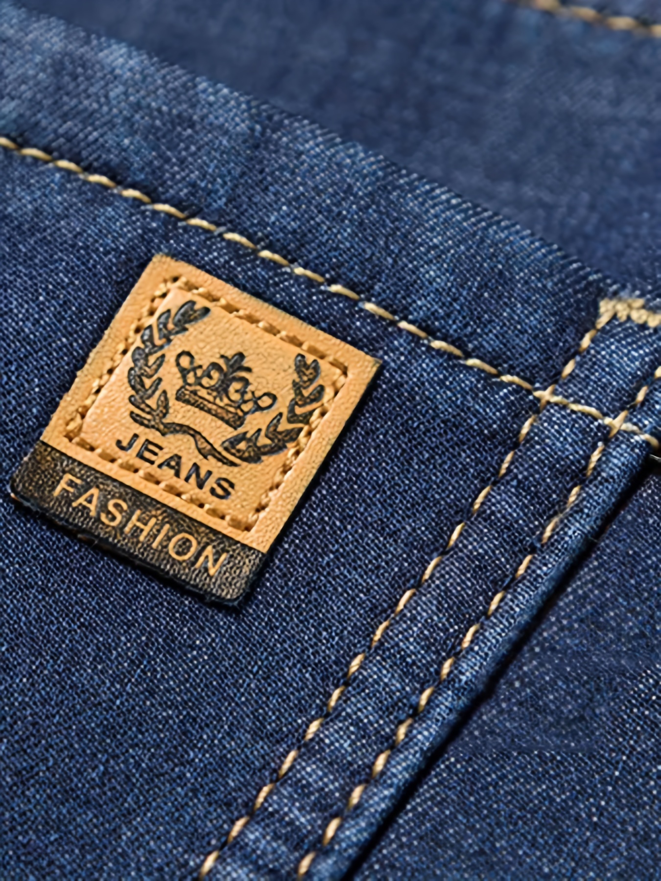 chic straight leg jeans mens casual stretch semi formal pants for all seasons business details 2